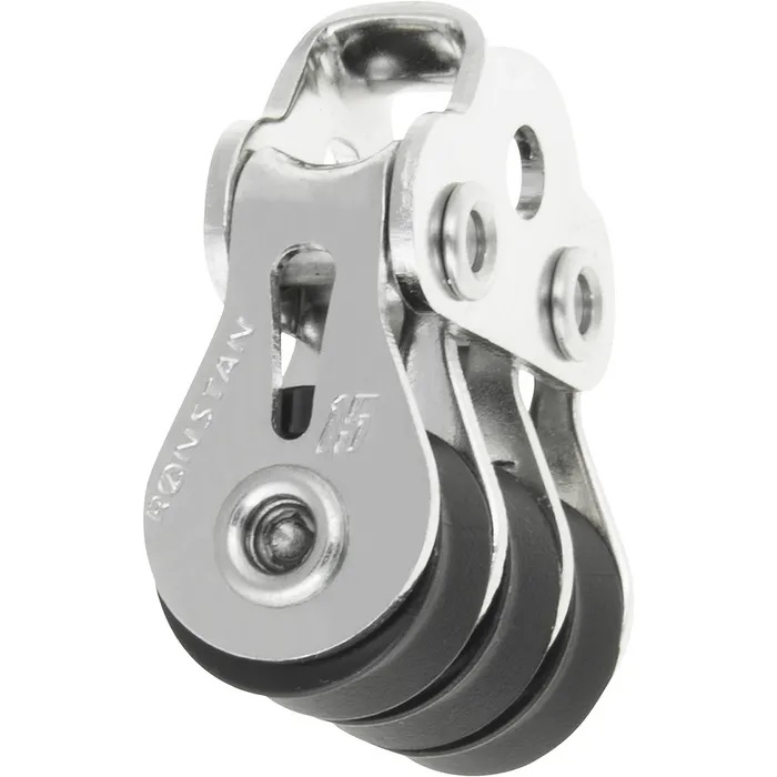 Ronstan RF15302 15mm Triple pulley block, loop head - Click Image to Close